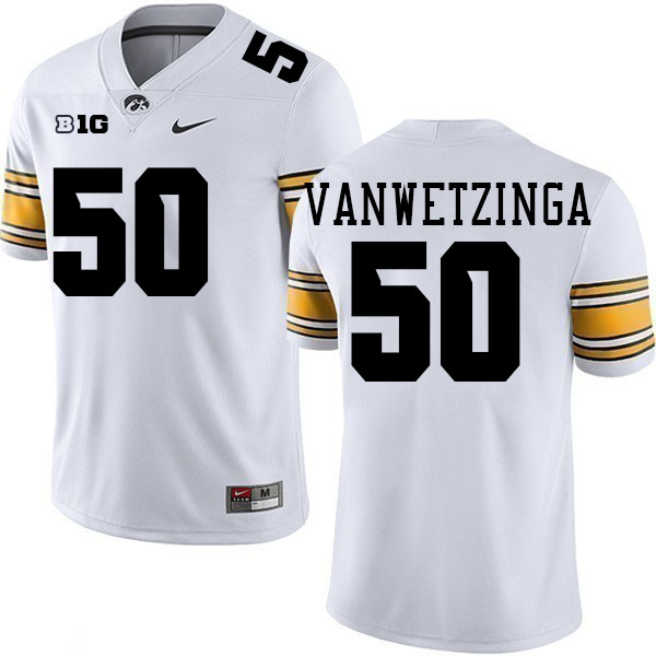 Joey VanWetzinga Iowa Jersey,University Of Iowa Hawkeyes Fotoball Uniforms,Jersey,Gears-White